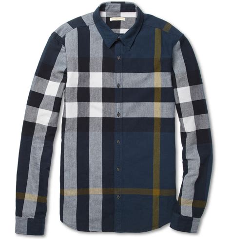 burberry blue and white plaid shirt|Burberry uk official site.